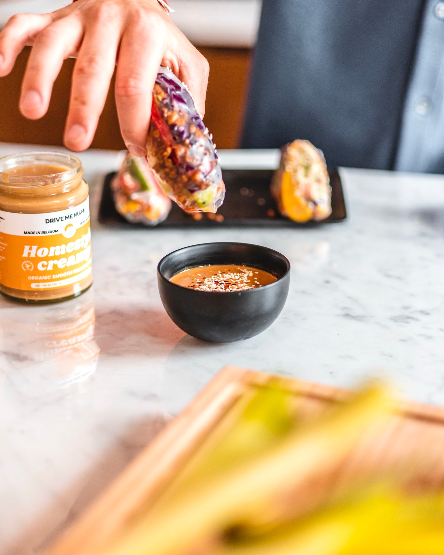 Summer Rolls with Peanut Butter Dipping Sauce