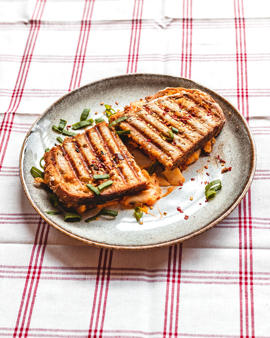 Kimchi peanut butter sandwich